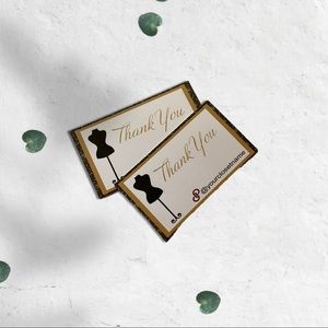 Thank You Cards For Small Business With Mannequin Design